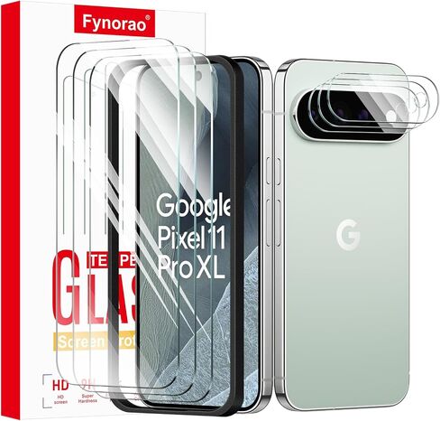 2*Soft Hydrogel Flexible TPU Screen Protector for Google Pixel 11 Pro Fold, 2*Double Shatterproof HD Tempered Glass Film and 2*Camera Lens Protector, Self-Healing,Anti-Shatter,9H Hardness,Bubble Free in Kuwait