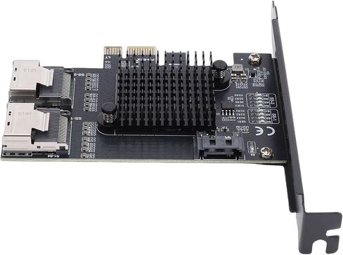 PCIe to MiniSAS Expansion Card with 6Gbps Speed for NAS and Desktop Servers, Low Power Realtek RTL9101 Chip in Kuwait