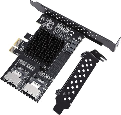 PCIe to MiniSAS Expansion Card with 6Gbps Speed for NAS and Desktop Servers, Low Power Realtek RTL9101 Chip in Kuwait