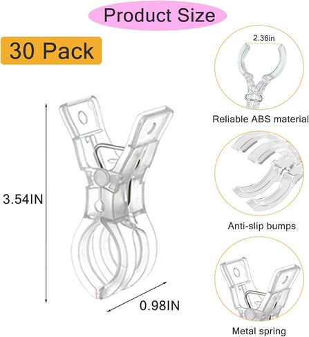 30 Pack Spring Clamps 3.5 Inch Balloon Arch Clips for Backdrop in Saudi Arabia