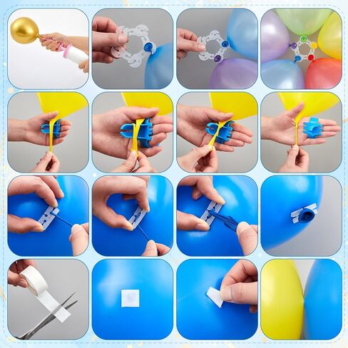 110 Pcs 6.6ft Gold Balloon Arch Stand Kit with 50 260 Balloon, Pump & Clips in Kuwait