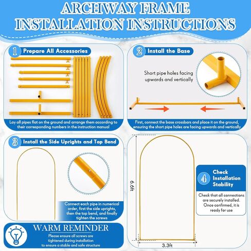 110 Pcs 6.6ft Gold Balloon Arch Stand Kit with 50 260 Balloon, Pump & Clips in Kuwait