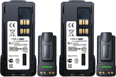 2-Pack 3000mAh PMNN4409 PMNN4409AR PMNN4544A APX4000 Type-C Battery in Kuwait