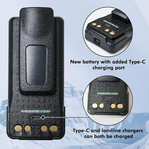 2-Pack 3000mAh PMNN4409 PMNN4409AR PMNN4544A APX4000 Type-C Battery in Kuwait