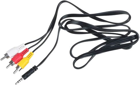 3.5mm to 3 RCA AV A/V TV Video Cable Cord Compatible with Panasonic Video Camera Camcorder in Kuwait