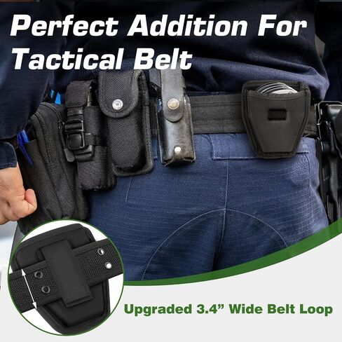 Double Handcuff Case, Open Top Handcuff Holder for Duty Belt, 1000D Nylon Quick Access Holster for Standard Chain Hinge Handcuffs in Kuwait