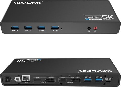 WAVLINK Laptop Docking Station Stand Dual Monitors 4K in Kuwait