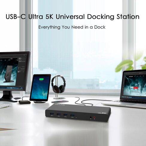 WAVLINK Laptop Docking Station Stand Dual Monitors 4K in Kuwait