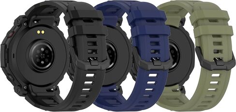 QGHXO Band for Amazfit T-Rex 3 Pro 48mm, 22mm Soft Silicone Replacement Band for Amazfit T-Rex 3 Pro 48mm Smartwatch (No Tracker, Replacement Bands Only) in Kuwait