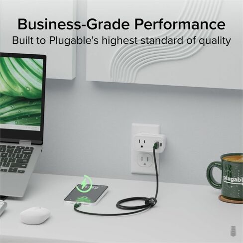 Plugable USB C to USB A Cable with Desk Management Strap, 3.3 Ft, Supports 10Gbps Data Transfer, 3A (15W) Charging, USB 3.2 Gen 2, Compatible with iPhone 16, iPad, Samsung Galaxy, Tablets, Laptops in Kuwait
