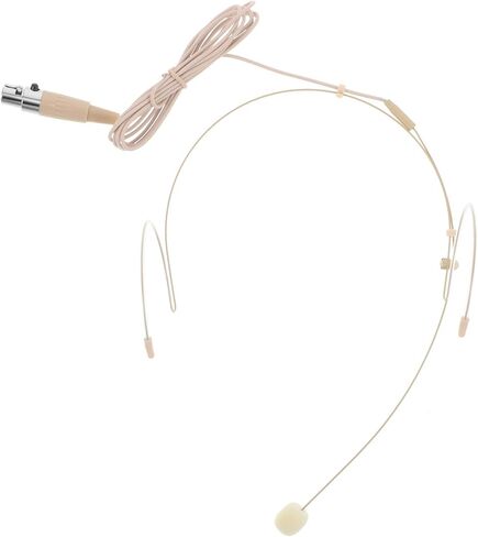 Beige Dual Ear Hook Guide Microphone with Threepin Plug for Presenters in Kuwait
