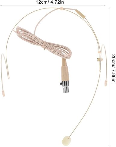 Beige Dual Ear Hook Guide Microphone with Threepin Plug for Presenters in Kuwait