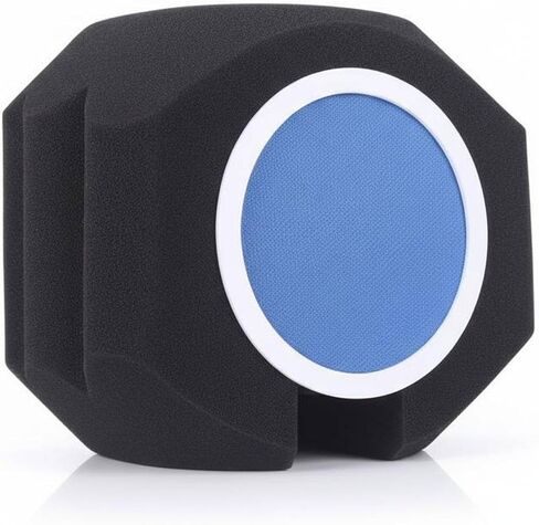 Studio Soundproof Panel Windscreen Portable Screen Suitable for Podcast Vocal, Black, F12 Soundproof Windproof Cotton in Kuwait