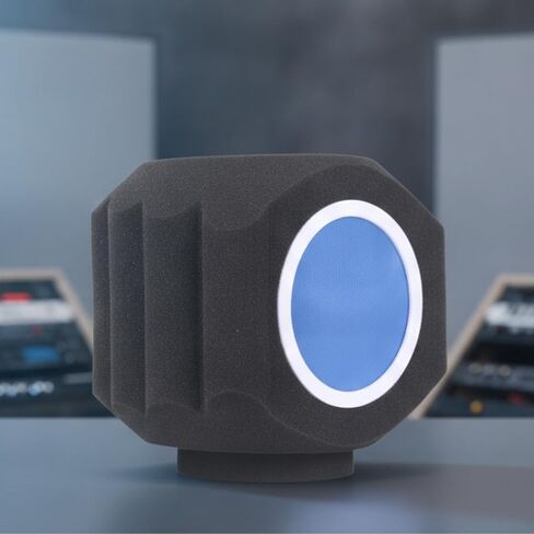 Studio Soundproof Panel Windscreen Portable Screen Suitable for Podcast Vocal, Black, F12 Soundproof Windproof Cotton in Kuwait