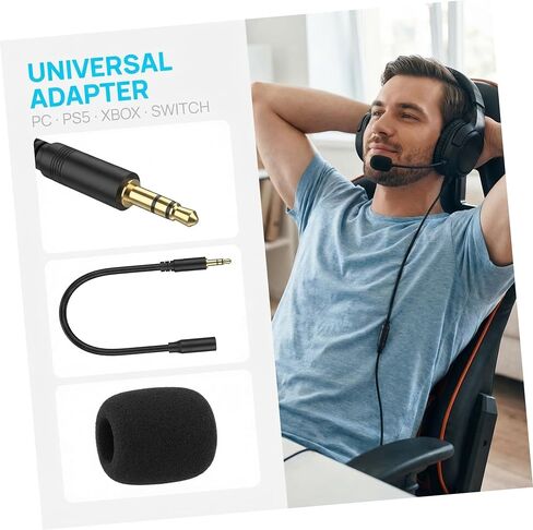 Microphone Boom Mic Wired with 2pcs Gaming Headset Detachable in Kuwait
