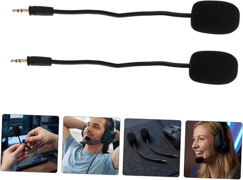 Microphone Boom Mic Wired with 2pcs Gaming Headset Detachable in Kuwait