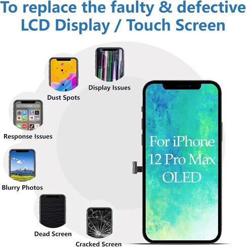 for iPhone 12 Pro Max OLED Screen Replacement 6.7 inch in Kuwait