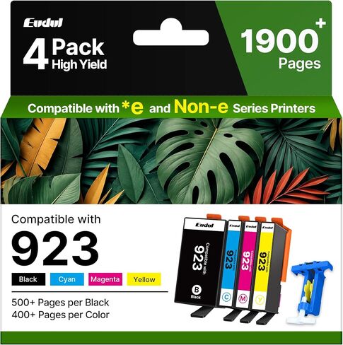 923 Ink Cartridges for HP Printers 8125e (4 Pack) Black Color 6C3Y6LN in Kuwait