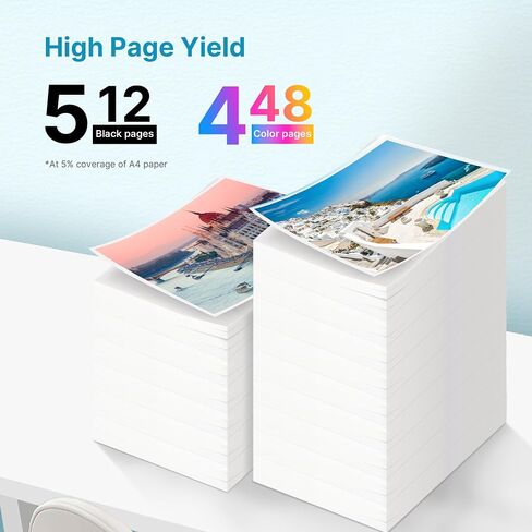 923 Ink Cartridges for HP Printers 8125e (4 Pack) Black Color 6C3Y6LN in Kuwait