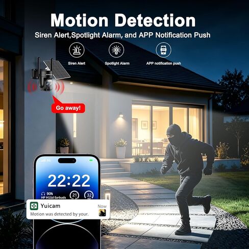 4k Dual Lens Solar Wireless Outdoor Camera, 360 ° PTZ Solar Security Camera in Kuwait