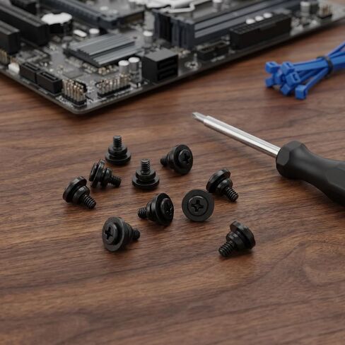 Kisangel 30pcs Computer Screws Replacement for SSD and HDD, Anti-Vibration Mounting Screws, Shock Mount Fasteners for Desktop PC Case, Internal Hard Drive in Kuwait