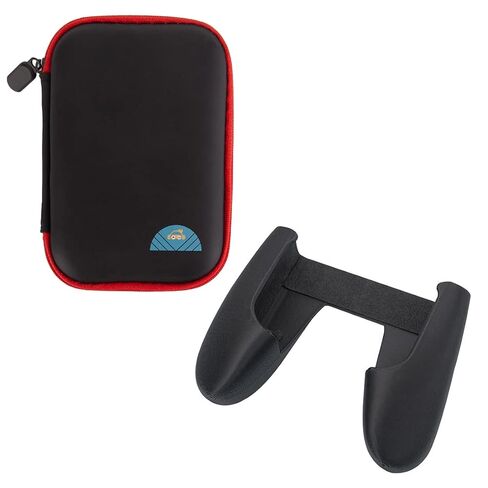 Petforu Rg35xx Hard Shell Accessory Pack (Grip + Carrying Case) - Black - Compatible with RG35XX, MM+, RGB20S in Kuwait