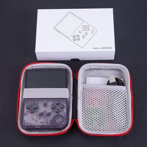 Petforu Rg35xx Hard Shell Accessory Pack (Grip + Carrying Case) - Black - Compatible with RG35XX, MM+, RGB20S in Kuwait