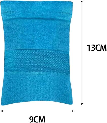 Sand Remover Bag Sand Removal Cleaner Pouch Sand Wipe Off Coral Velvet Cloth Cotton Portable Design Suitable for Vacation, Blue Large in Kuwait