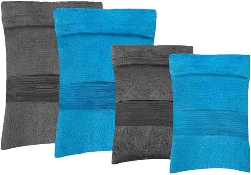 Sand Remover Bag Sand Removal Cleaner Pouch Sand Wipe Off Coral Velvet Cloth Cotton Portable Design Suitable for Vacation, Blue Large in Kuwait