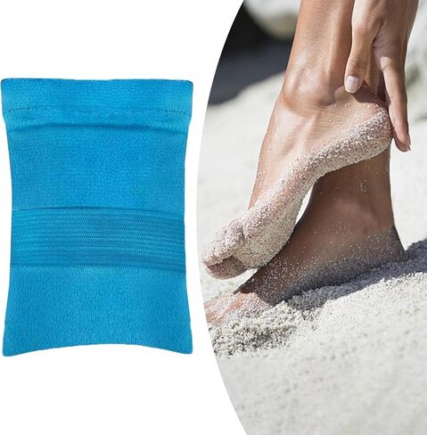 Sand Remover Bag Sand Removal Cleaner Pouch Sand Wipe Off Coral Velvet Cloth Cotton Portable Design Suitable for Vacation, Blue Large in Kuwait