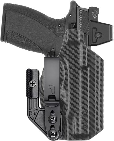 Tulster Oath IWB Kydex Holster fits: Smith & Wesson Bodyguard 2.0 Carry Comp | Optic Compatible Inside the Waistband Appendix Concealed Carry in Kuwait