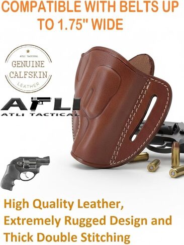 Rgr LCR Leather OWB Holster - J Frame LCR Holster - Fits Rgr LCR, M&P Bodyguard 38, S&W 340 PD - Leather Revolver Holsters - 357, 22, 327, 38 Special OWB J Frame Revolver Holsters in Kuwait