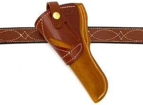 Hunter Company Range Rider Leather Holster - Ambidextrous Design for Left & Right Handed Gun Owners, Fits 6-7" SA Revolvers, Ideal for Concealed Carry with Multiple Belt Loop Configurations in Kuwait