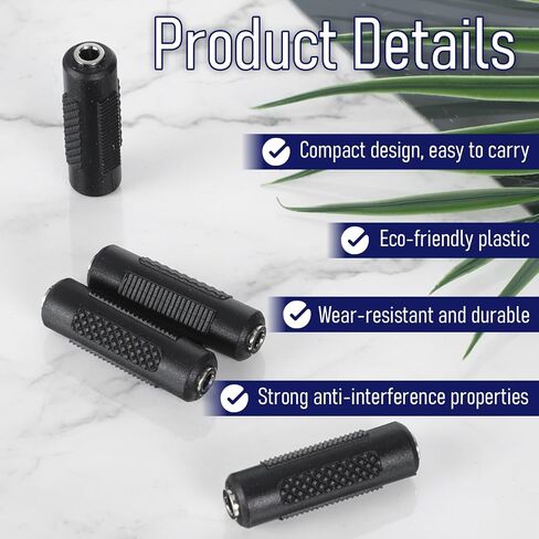 3.5mm Female to Female 3.5mm Coupler Connector, Stereo Audio Adapter (4-Pack) in Kuwait
