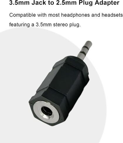 3.5mm Female Stereo to 2.5mm Male Stereo Adapter 2-Pack Black in Kuwait