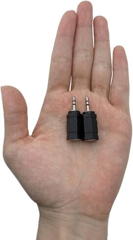 3.5mm Female Stereo to 2.5mm Male Stereo Adapter 2-Pack Black in Kuwait