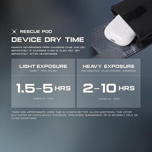 UAG X DRYOUT Wireless Earbud Rescue Pouch, Active Moisture Removal, Black in Kuwait