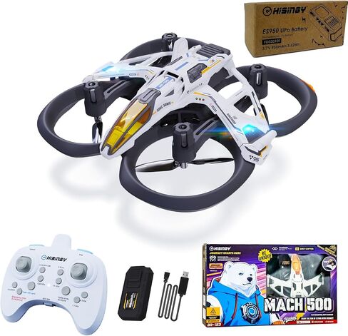 HISINGY MACH 500 Toy Drones for Kids with Replacement Battery,Mini Micro Nano Indoor RC Quadcopter for Age 8-12 10-15 12-14,Kids Drone with LED Light,Optical Flow Positi in Kuwait