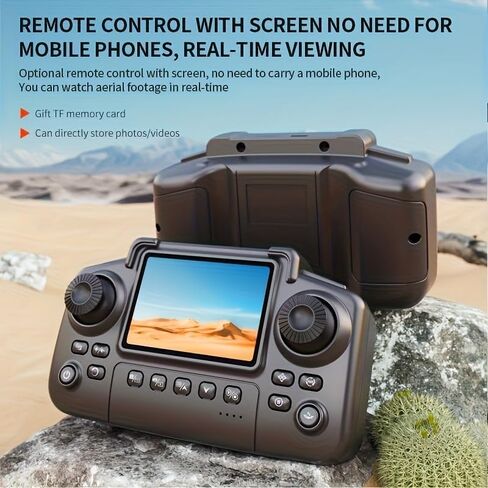 NEW Upgrade Edition Black E99D MAX Dual Camera Drone with 2 Batteries Screen Control Obstacle Avoidance Brushless Motor Foldable Arms Ideal for Night Flying Remote Control with Screen in Kuwait