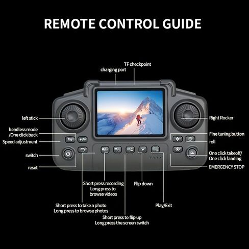 NEW Upgrade Edition Black E99D MAX Dual Camera Drone with 2 Batteries Screen Control Obstacle Avoidance Brushless Motor Foldable Arms Ideal for Night Flying Remote Control with Screen in Kuwait