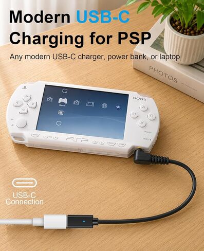 USB-C to PSP Charger Cable, 10cm Cord for PSP 3000 2000 1000 Accessories in Kuwait