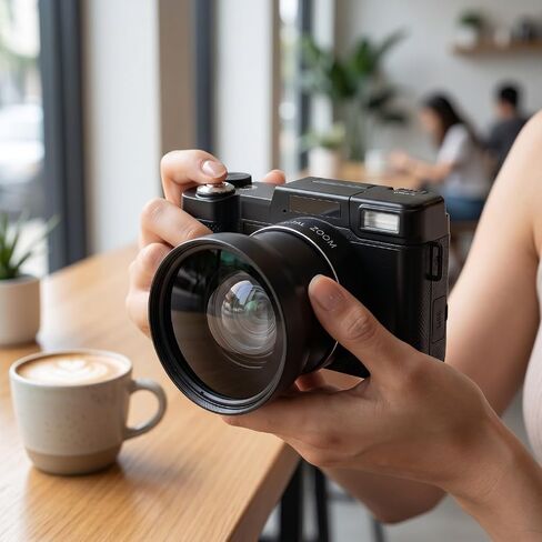 Zunate 48MP 4K Digital Camera Kit with Flip Screen, Tripod and Remote in Kuwait