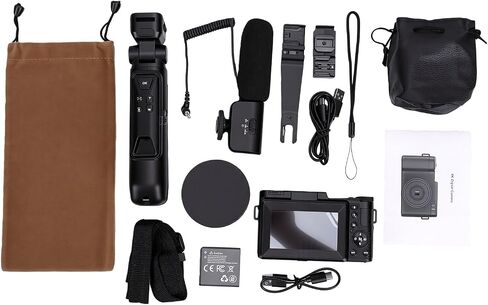 Zunate 48MP 4K Digital Camera Kit with Flip Screen, Tripod and Remote in Kuwait