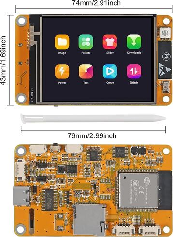 ESP32 Touchscreen 2.4 Inch LCD TFT Module with Touch Screen Display Module ESP-WROOM-32 2.4" 240x320 Smart Display Screen for Arduino LVGL WiFi Bluetooth Dual Core Development Board in Kuwait