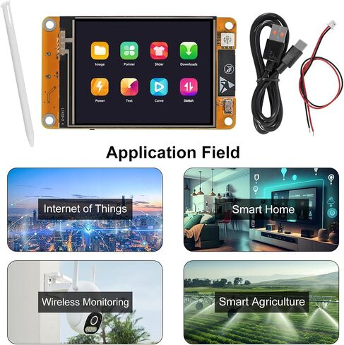 ESP32 Touchscreen 2.4 Inch LCD TFT Module with Touch Screen Display Module ESP-WROOM-32 2.4" 240x320 Smart Display Screen for Arduino LVGL WiFi Bluetooth Dual Core Development Board in Kuwait