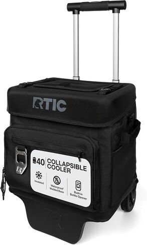 RTIC Everyday Wheeled Cooler, Soft Sided Insulated Portable Rolling Collapsible Cooler Bag with Wheels and Handle for Outdoor, Beach, Camping, Sports, Travel, Leakproof in Saudi Arabia