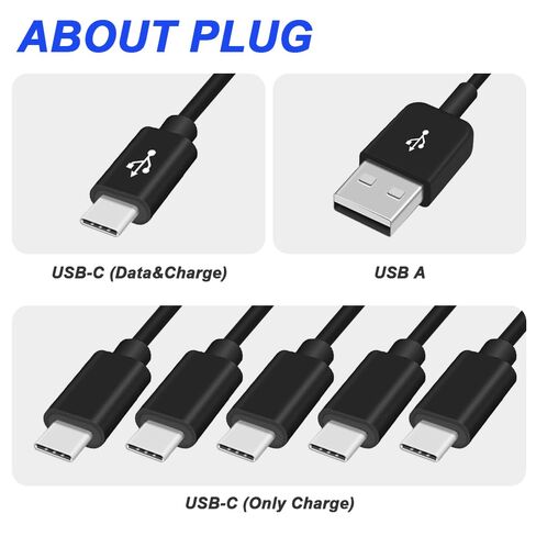 USB C 6 in 1 Charging Cable, USB 2.0 A Male to 6 Multi Type-C Male Charger Y-Splitter Cable for Cell Phone, MP3, with USB to Type-C Adapter (1.5FT) in Kuwait