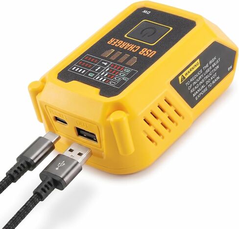 Choerinton Battery Charger Compatible with Dewalt 20V MAX Battery, 100W Fast Charging Battery Adapter Converter with USB Charger Type-C Port forElectronic Device, Work RV Camping Travel (Tool Only) in Kuwait