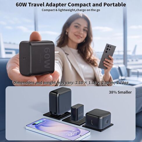 60W Super Fast Charger Type C for Samsung,3Pack GaN USBC Charger for Galaxy in Kuwait