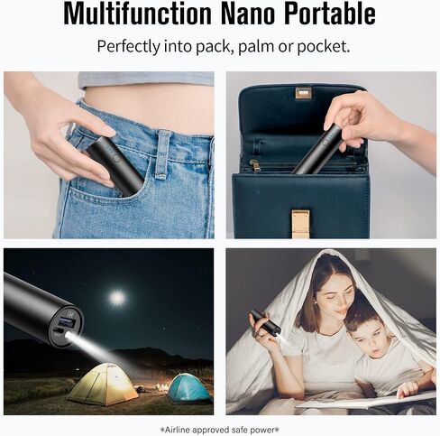SIXTHGU S03 Portable Charger, 5000mAh Mini Power Bank, Pocket Size Fast Charging USB-C (in&Out), PowerNano, Compatible with iPhone Series, Android Phone and More in Kuwait